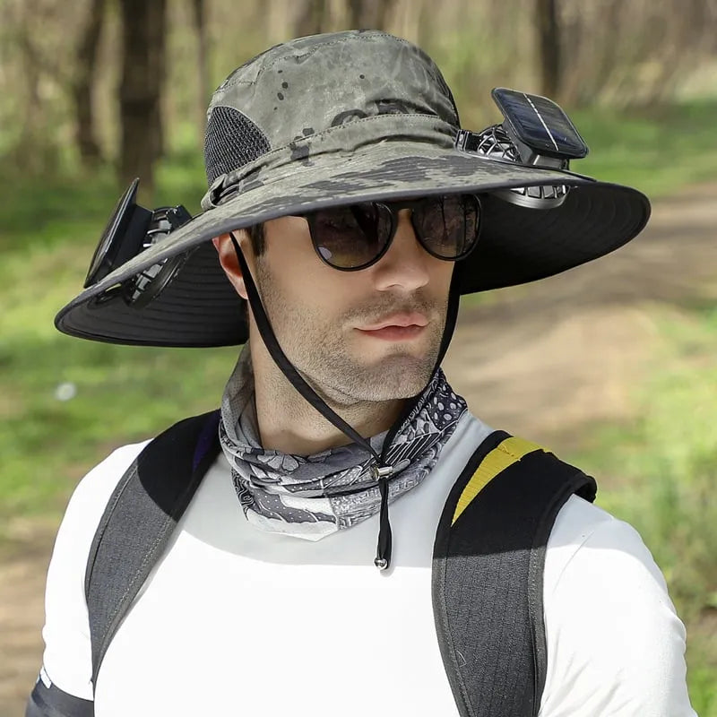 š„ Solar Powered Fan Cooling Hat ā For Outdoor Work and Fishing