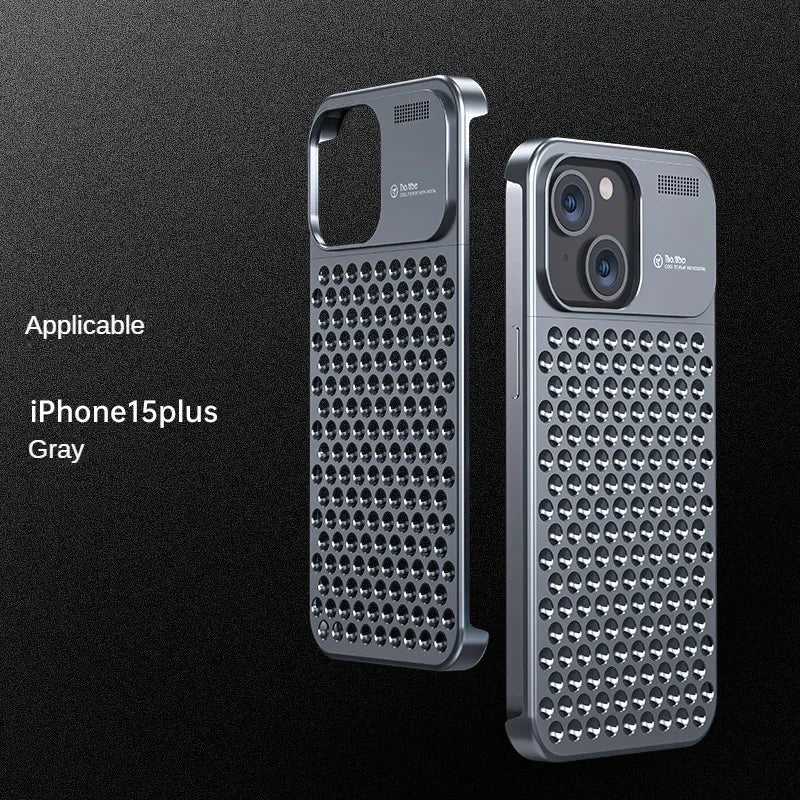 Aromatherapy phone case iphone13iPhone14 iphone15 Aluminum alloy anti-fall heat dissipation bezel slim