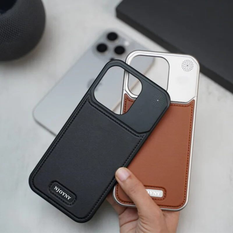 Elegant Metal Leather Aromatherapy Phone Case