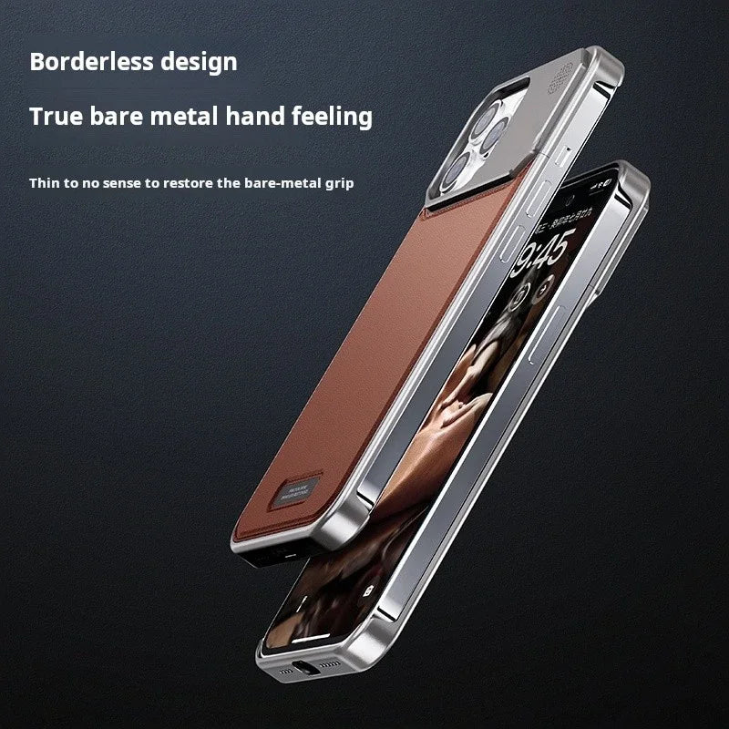 Elegant Metal Leather Aromatherapy Phone Case