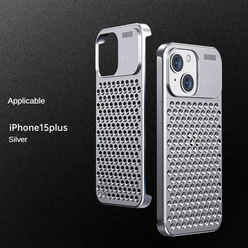 Aromatherapy phone case iphone13iPhone14 iphone15 Aluminum alloy anti-fall heat dissipation bezel slim