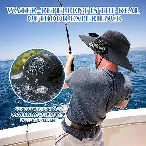 🔥 Solar Powered Fan Cooling Hat – For Outdoor Work and Fishing