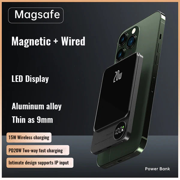 LED Display Magsafe 2-Way Fast Charging Power Bank-Q9