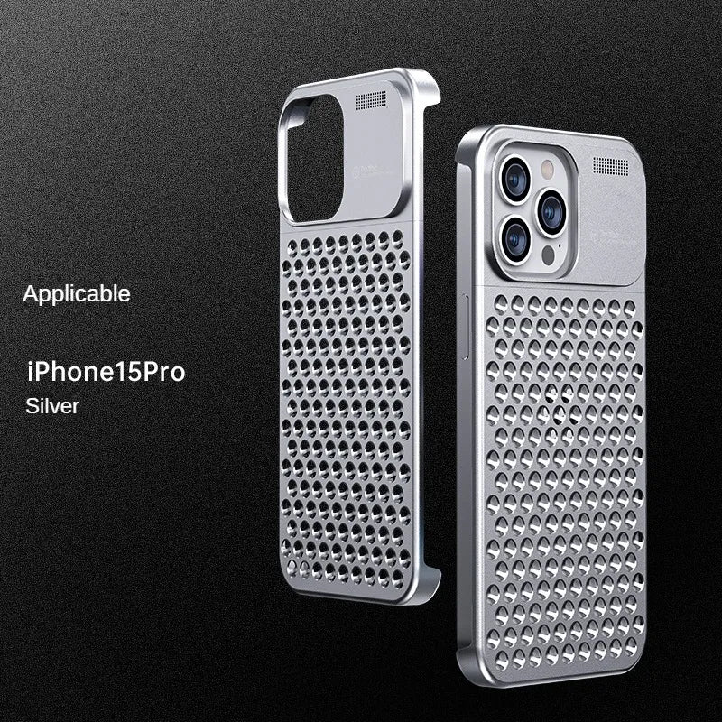 Aromatherapy phone case iphone13iPhone14 iphone15 Aluminum alloy anti-fall heat dissipation bezel slim