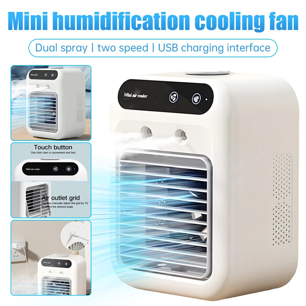 USB rechargeable mini air conditioner fan