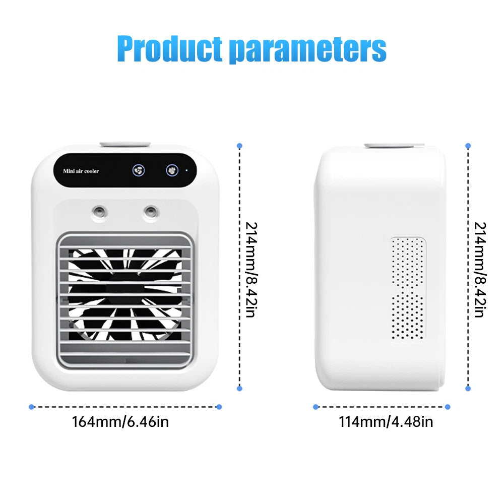 USB rechargeable mini air conditioner fan
