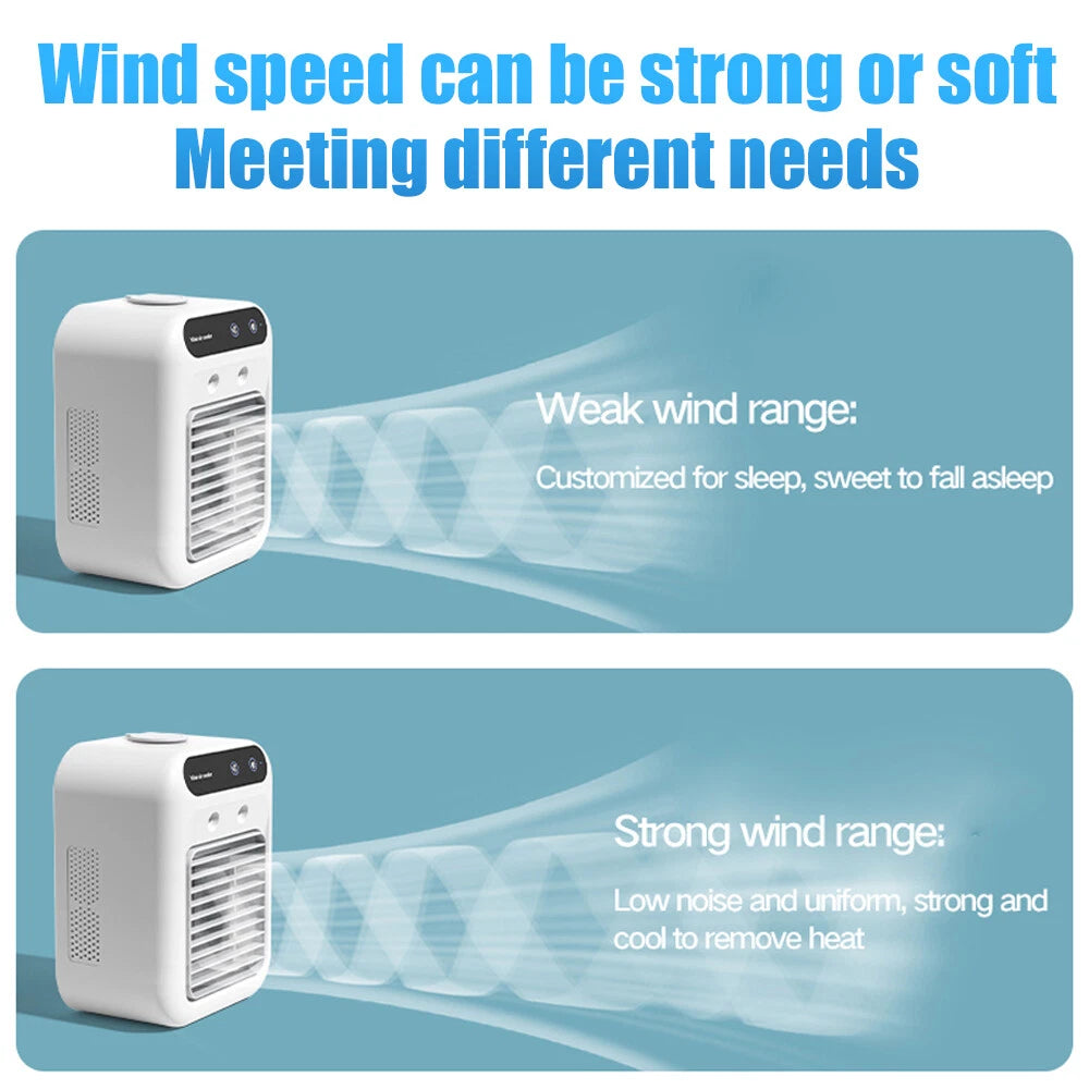 USB rechargeable mini air conditioner fan