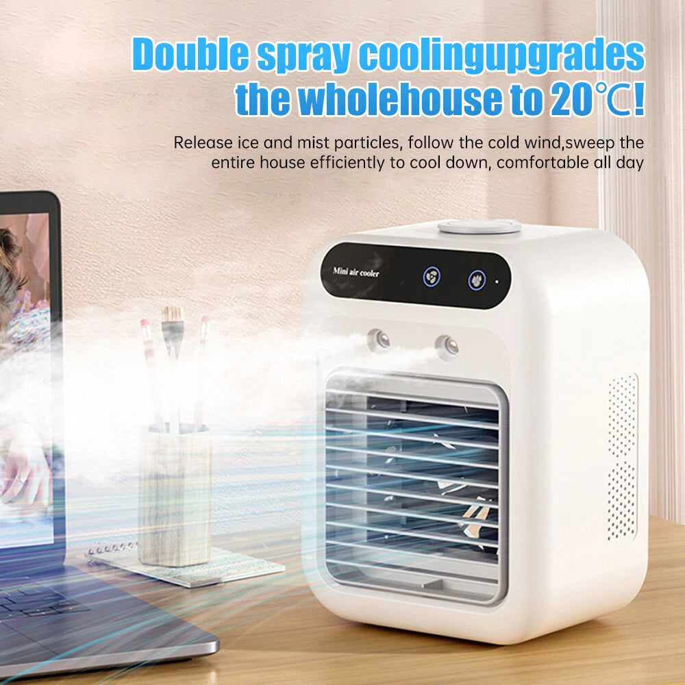 USB rechargeable mini air conditioner fan
