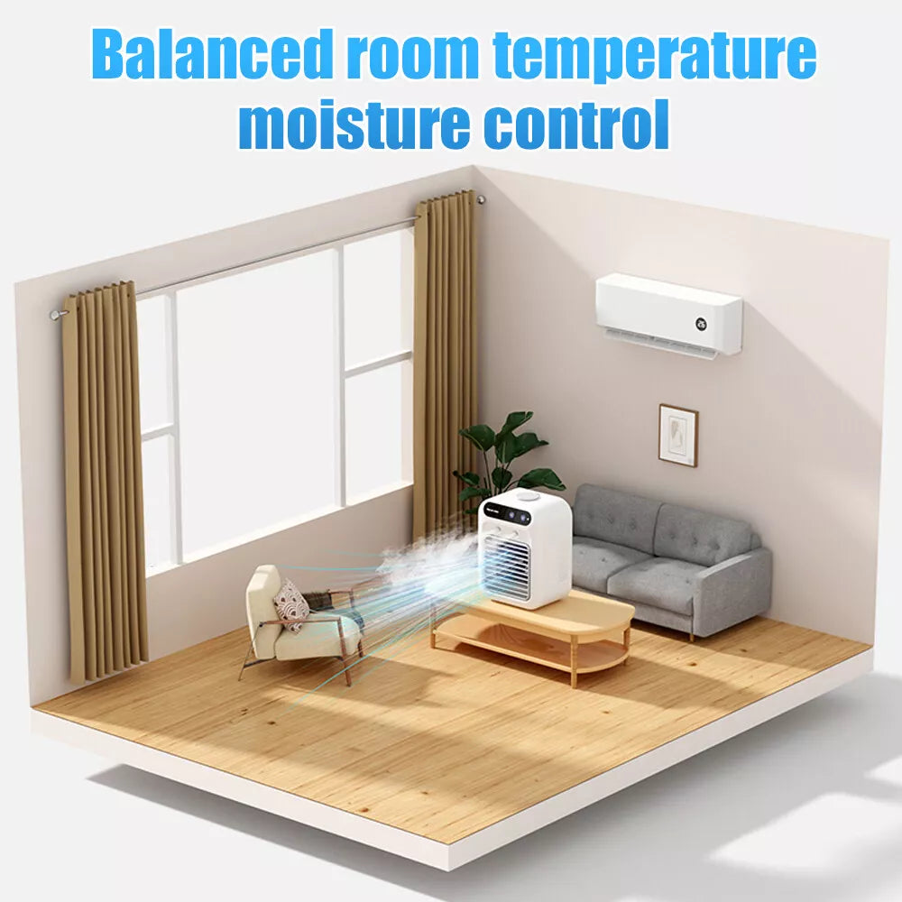 USB rechargeable mini air conditioner fan