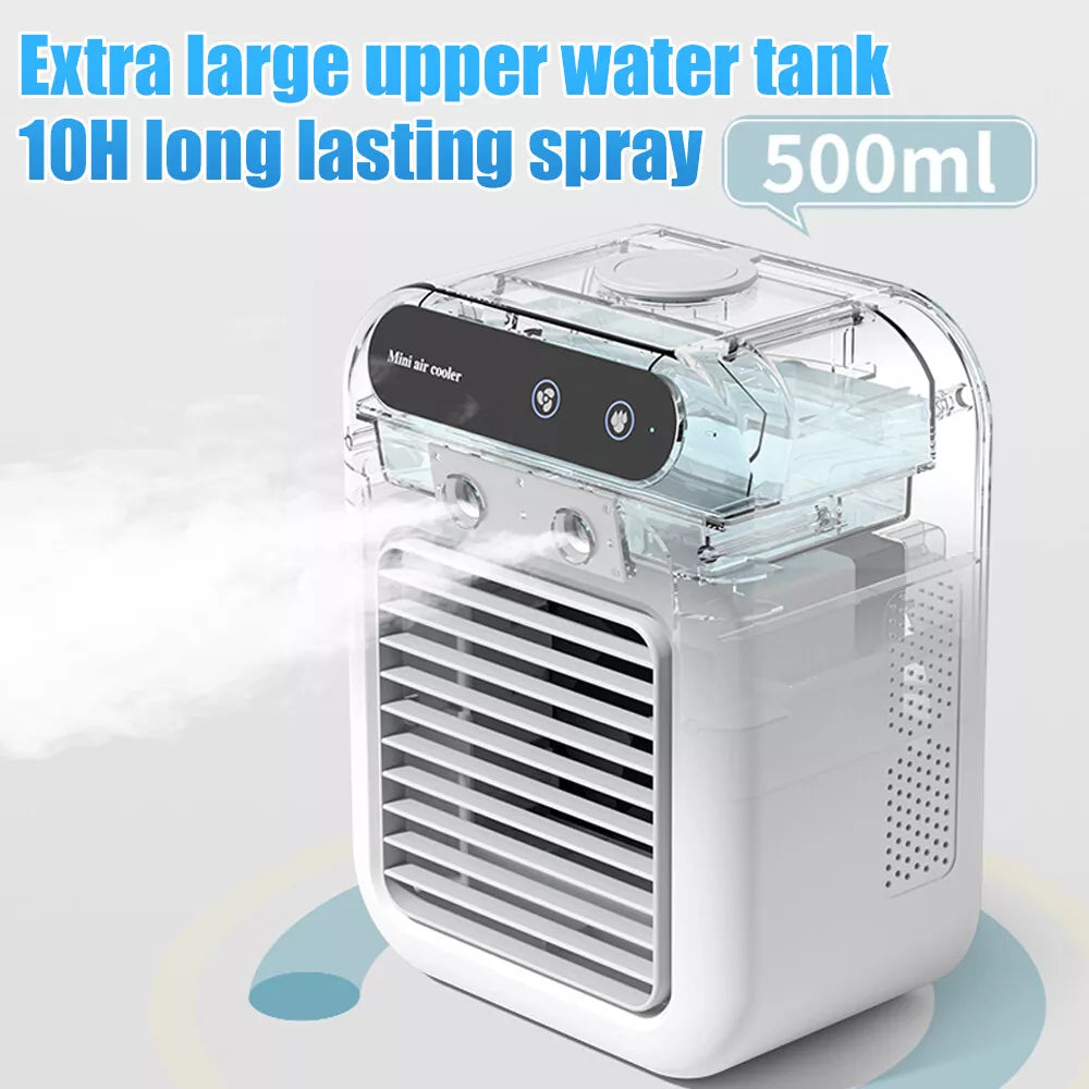 USB rechargeable mini air conditioner fan